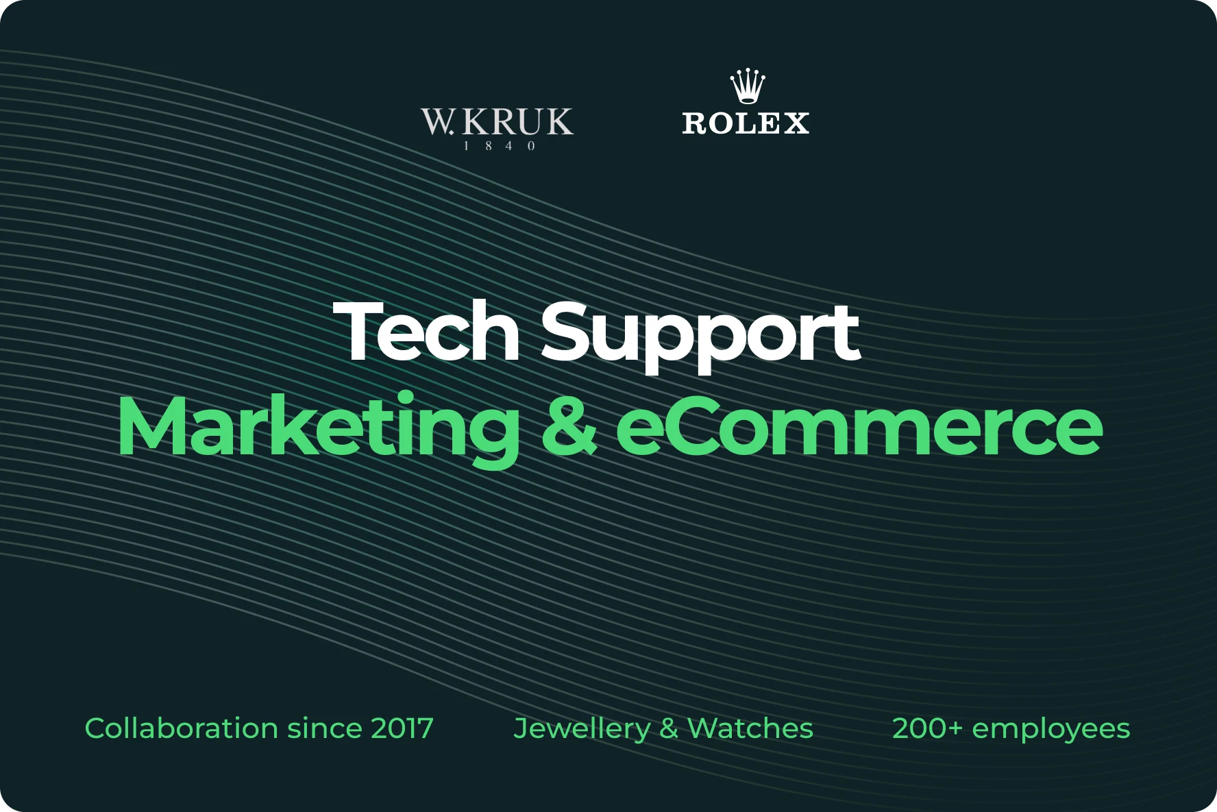 Technological support for marketing and ecommerce: 9 years of collaboration with W. KRUK